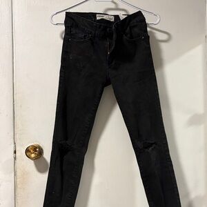 Garage Black Ripped Denim Jeans